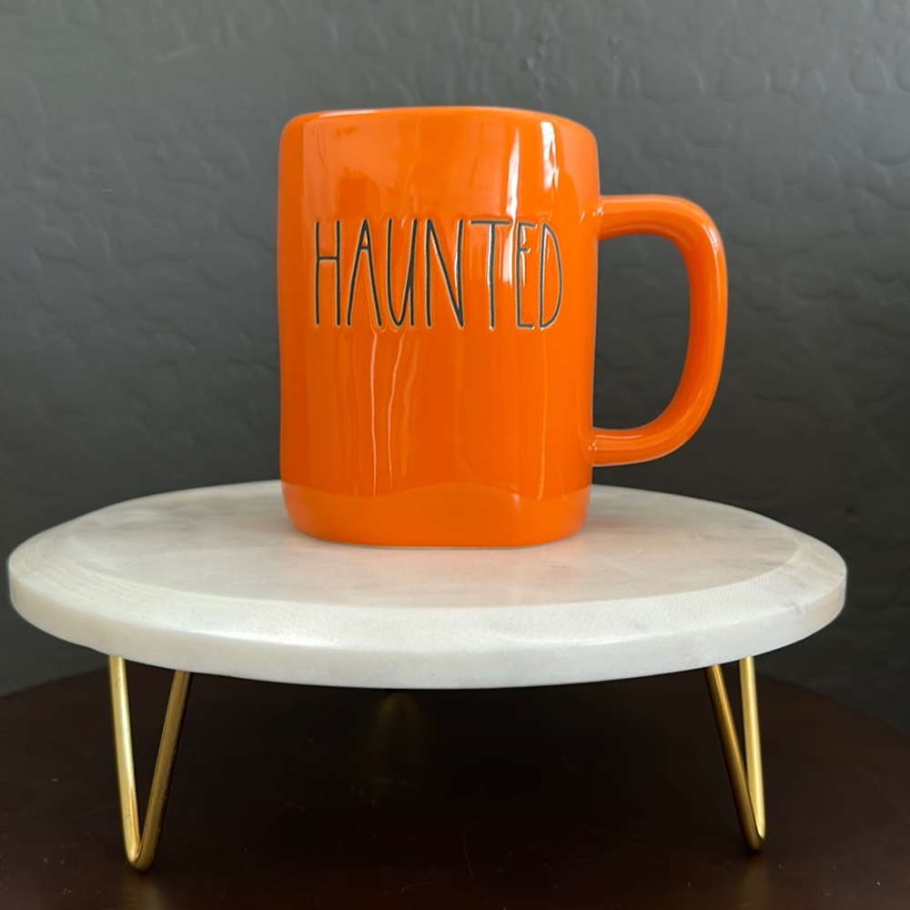 Haunted by Rae Dunn Mug in Orange NWOT HALLOWEEN MUGS